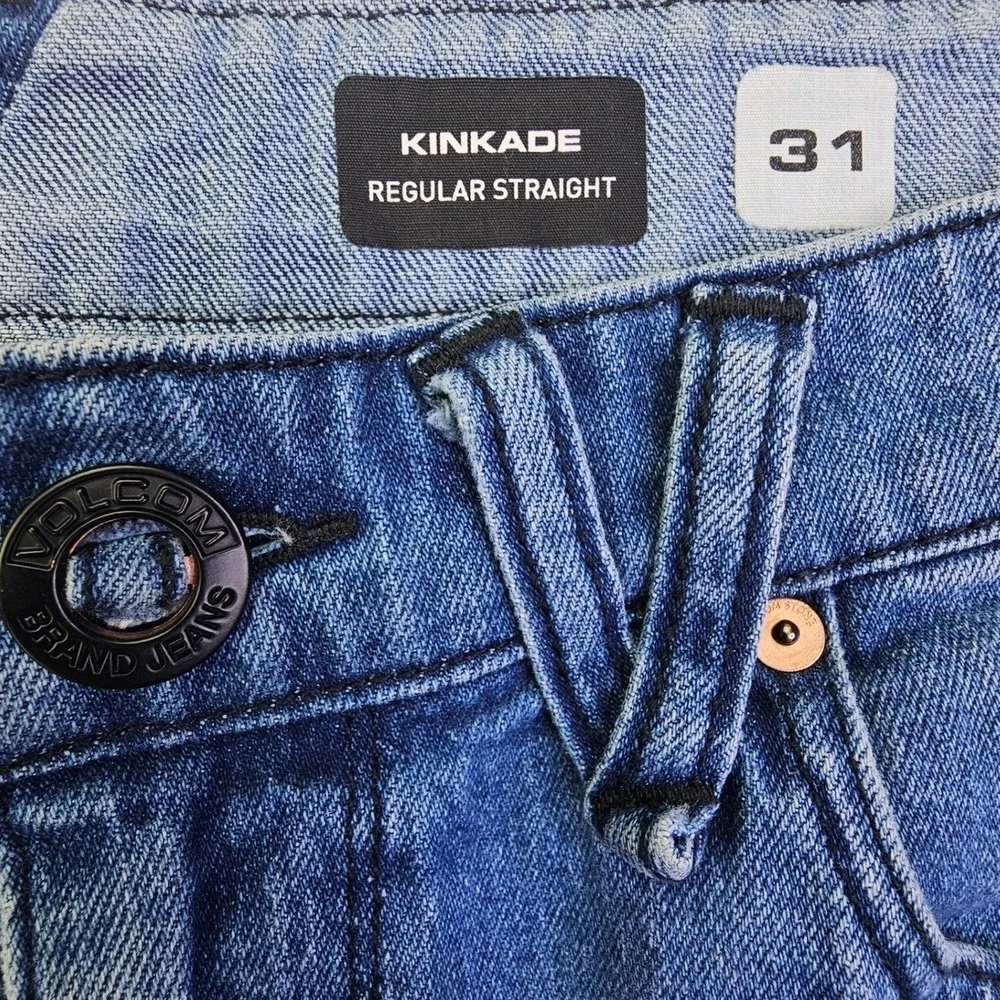 Volcom Kinkade Regular Straight Leg Mens Jeans Medium Wash Blue Size 31 - Picture 4 of 16